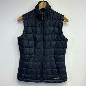 MARMOT 700 Fill Puffer Vest Black Navy Size Small